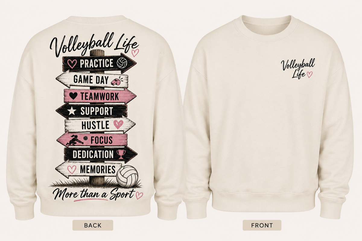 Volleyball Life Crewneck