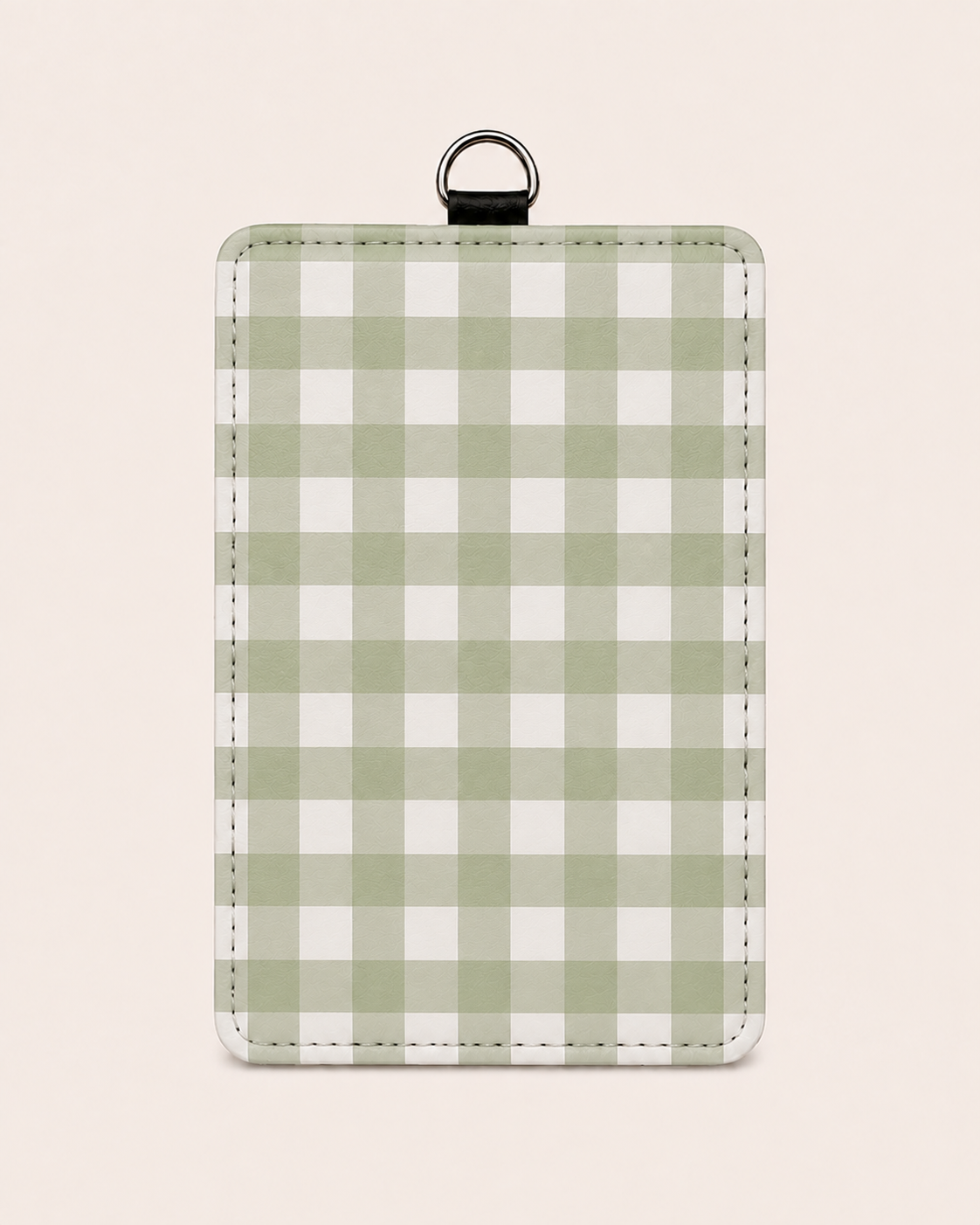 Green Stripes Print ID Badge Holder
