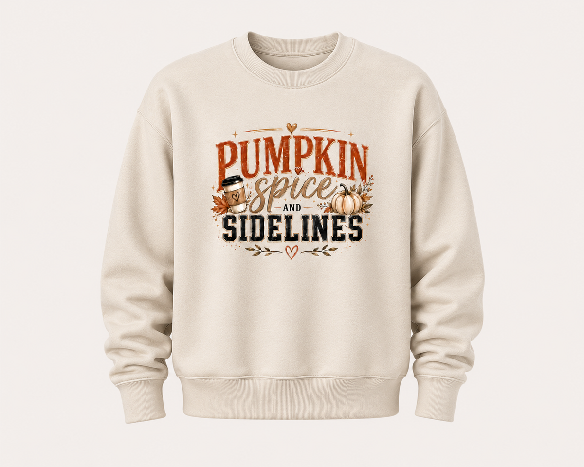 Pumpkin Spice & Sidelines Crewneck