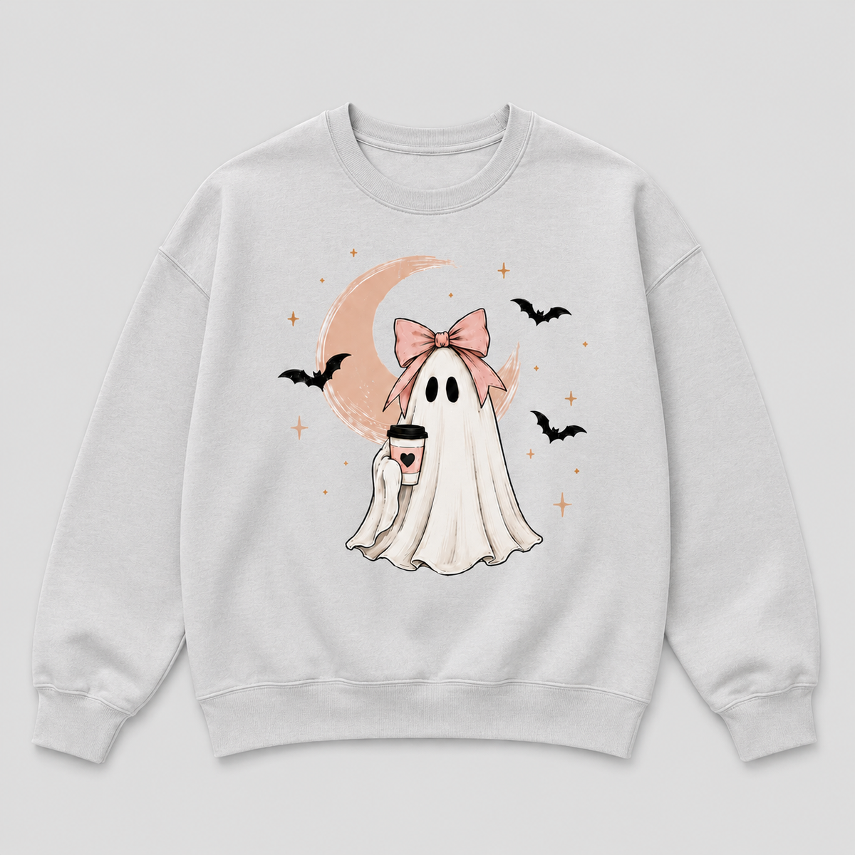 Cozy Halloween Ghost Coffee Crewneck