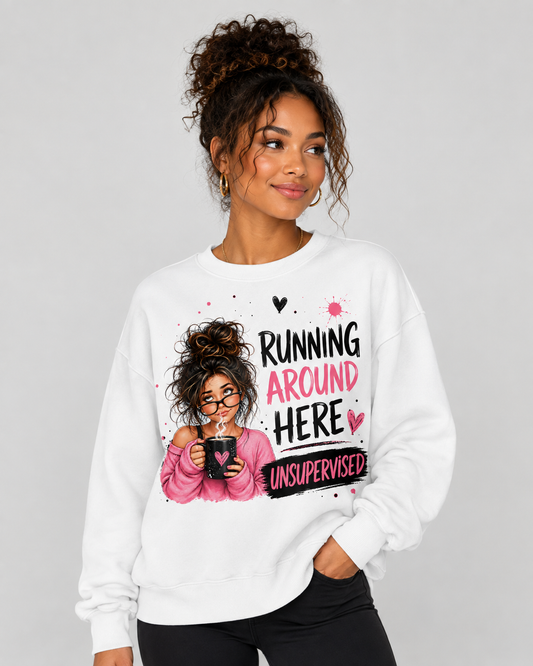 Running Around Here Unsupervised Crewneck