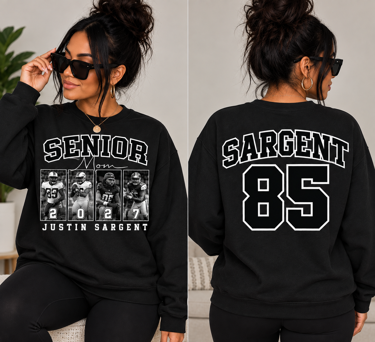 CUSTOM- FOOTBALL MOM CREWNECK/T-SHIRT